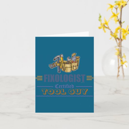 Funny Handyman Karte (Gelbe Blume)