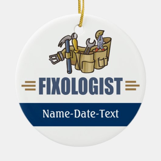 Funny Handyman Keramik Ornament (Vorne)