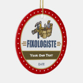 Funny Handyman Keramik Ornament (Rechts)