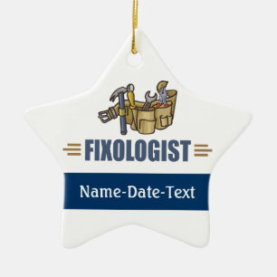 Funny Handyman Keramikornament