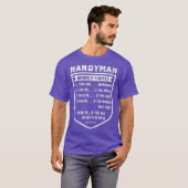 Funny Handyman Stundensatz Arbeitsentgeltdiagramm T-Shirt (Vorne ganz)