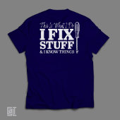 Funny Handyman T-Shirt This Is What I Do I Fix Stu