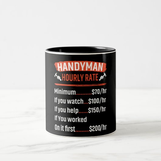 Funny Handyman Tasse für Stundensätze (Mittel)