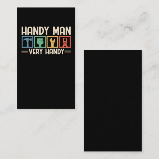 Funny Handyman Tools Funny Mechanic Handyman Visitenkarte (Vorne/Hinten)