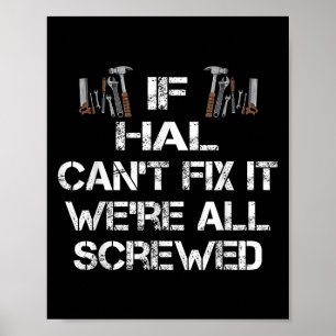 Funny Handyman zitiert Personalisiert Hal Geschenk Poster