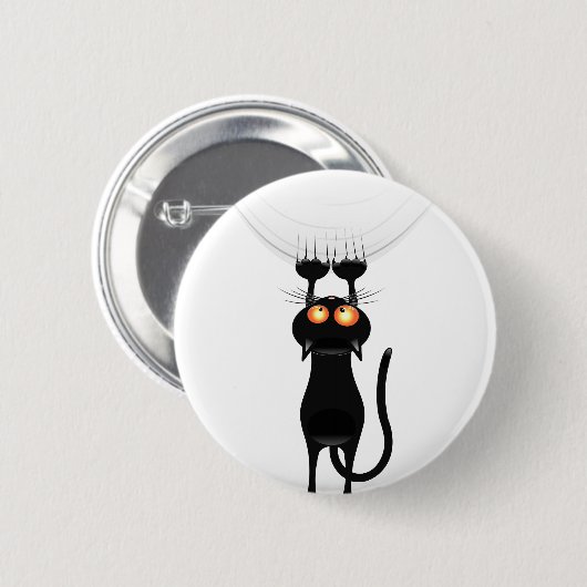 Funny Hang auf Cat Button (Vorne & Hinten)