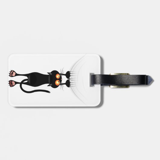 Funny Hang auf Cat Gepäckanhänger (Rückseite horizontal)