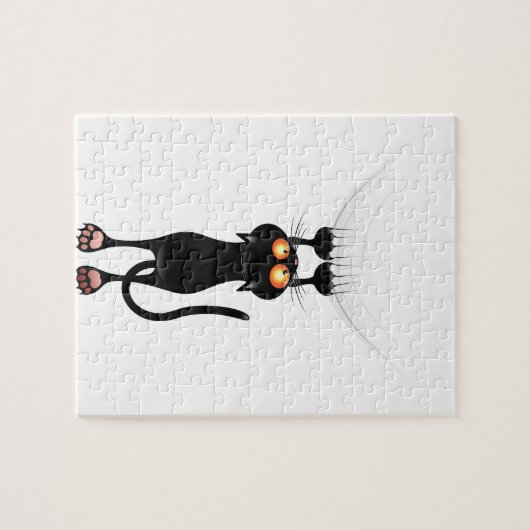 Funny Hang auf Cat Puzzle (Horizontal)