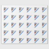 Funny Hang Gliding Geschenkpapier (Flach)