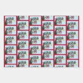 Funny Hanging Christmas Tree Cat Geschenkpapier Set (Vorderseite 3)
