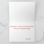 Funny Hanging Christmas Tree Cat Karte (Innenseite)