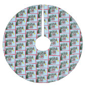 Funny Hanging Christmas Tree Cat Polyester Weihnachtsbaumdecke (Vorderseite)