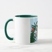 Funny Hanging Christmas Tree Cat Tasse (Links)