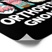 Funny Hanging mit orthopäischen Nurse-Gnomen Poster (Ecke)