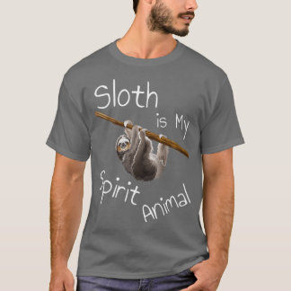 Funny Hanging Sloth Zeichnend Niedliches Geschenk  T-Shirt