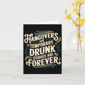 Funny Hangovers Are Temrary Drinking Humor Karte (Gelbe Blume)