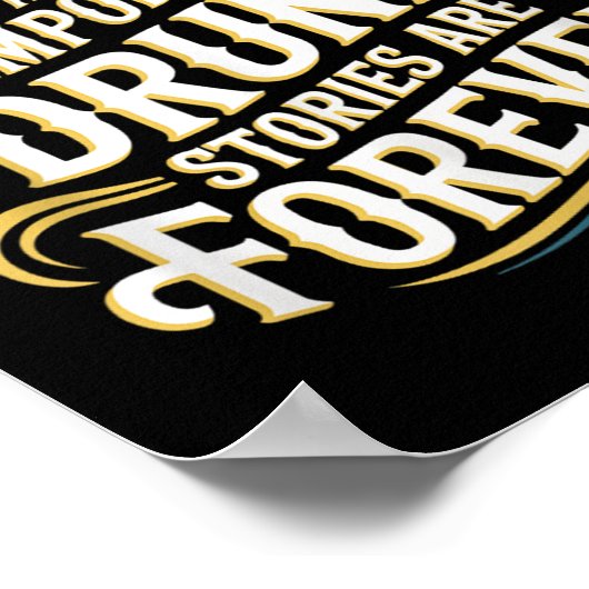 Funny Hangovers Are Temrary Drinking Humor  Poster (Ecke)