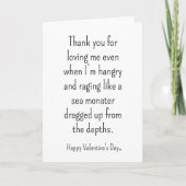 Funny Hangry Valentine's Day Card Karte (Vorderseite)