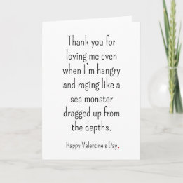 Funny Hangry Valentine's Day Card Karte
