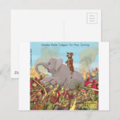 Funny Hannibal Barca Conquers Land Postkarte (Vorne/Hinten)