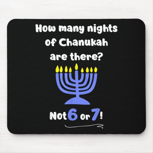 Funny Hanukkah 67 Meme Teacher How Many Nights Of Mousepad (Vorne)