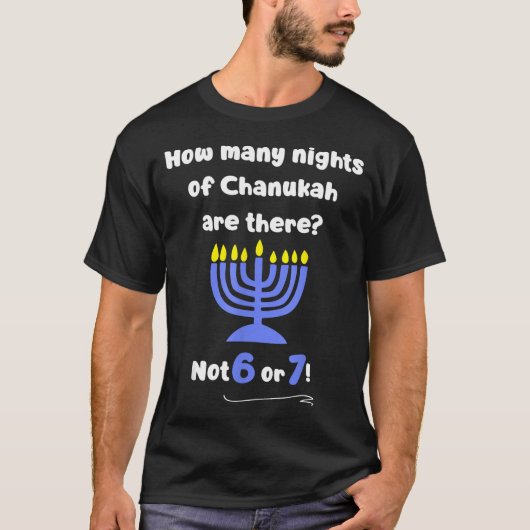 Funny Hanukkah 67 Meme Teacher How Many Nights Of T-Shirt (Vorderseite)