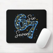 Funny Hanukkah 67 Six Seven Boys Girls Kids 6 7 Me Mousepad (Mit Mouse)