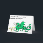 Funny Hanukkah Card Feiertagskarte<br><div class="desc">Diese Karte feiert Hanukkah mit einem lustigen Hanukkah-Rätsel! Es ist nirgends verfügbar,  außer hier auf Eric's Fun Factory in Zazzle.</div>