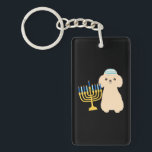 Funny Hanukkah Chanukah Poodle Dog Lover Menorah Schlüsselanhänger<br><div class="desc">Funny Hanukkah Chanukah Poodle Dog Lover Menorah</div>