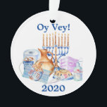 Funny Hanukkah Covid Watercolor Quarantine 2020 Ornament<br><div class="desc">Dieses Design entstand durch digitale Kunst, es kann in dem Bereich personalisiert sein, der durch das Ändern des Fotos oder das Hinzufügen eigener Wörter zur Verfügung gestellt oder angepasst wird. Kontaktieren Sie mich unter colorflowcreations@gmail.com , wenn Sie dieses Design für ein anderes Produkt haben möchten. Kaufen Sie meine originale abstrakte...</div>