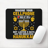 Funny Hanukkah Imagine Your Cellphone Chanukah Jew Mousepad (Mit Mouse)