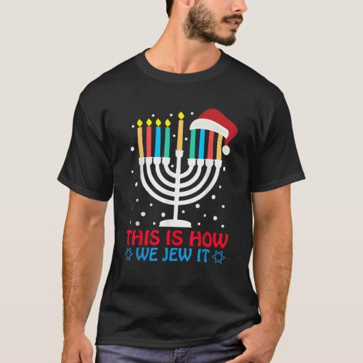 Funny Hanukkah jüdisch so jüdisch wir es Challa T-Shirt (Vorderseite)