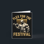 Funny Hanukkah jüdische Gym Workout Flex für die F Karte<br><div class="desc">Funny Hanukkah Jewish Gym Workout Flex für das Festival</div>