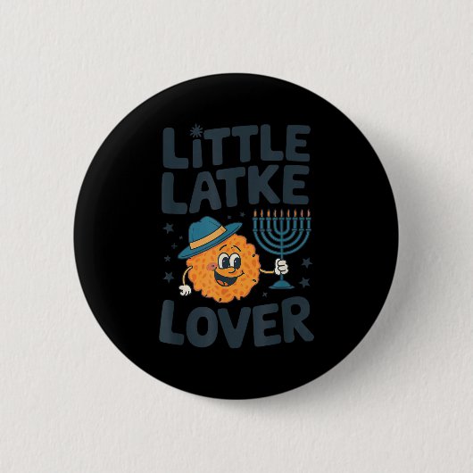 Funny Hanukkah Little Latke Jewish Family Kids Mat Button (Vorderseite)