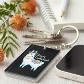 Funny Hanukkah Llama Happy Llamakkah jüdisch Schlüsselanhänger (Vorderseite rechts)