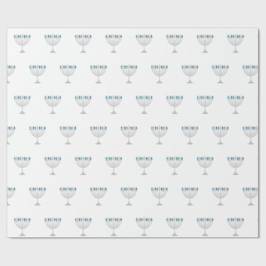 Funny Hanukkah menorah und Kerzen Geschenkpapier (Flach)