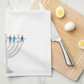 Funny Hanukkah menorah und Kerzen Geschirrtuch (Viertel Falte)