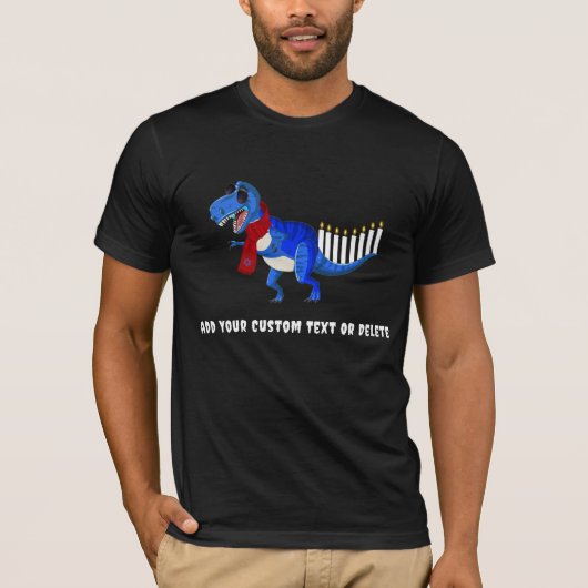 Funny Hanukkah Menorosaurus Rex Dinosaur Shirt (Vorderseite)