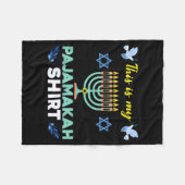 Funny Hanukkah Pajama Shirt This Is My Pajamakah G Fleecedecke (Vorderseite (Horizontal))