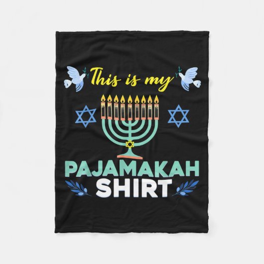 Funny Hanukkah Pajama Shirt This Is My Pajamakah G Fleecedecke (Vorderseite)