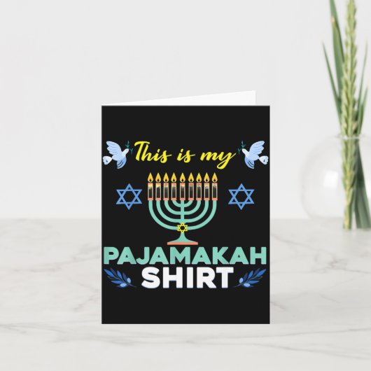 Funny Hanukkah Pajama Shirt This Is My Pajamakah G Karte (Vorderseite)