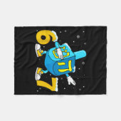 Funny Hanukkah Six Seven Chanukah Dreidel Dabbing Fleecedecke (Vorderseite (Horizontal))