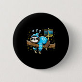 Funny Hanukkah Sloth Jewish Chanukah Sleeng Hanukk Button (Vorderseite)