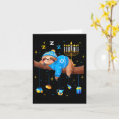 Funny Hanukkah Sloth Jewish Chanukah Sleeng Hanukk Karte (Gelbe Blume)