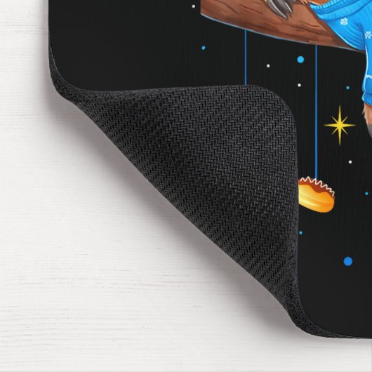 Funny Hanukkah Sloth Jewish Chanukah Sleeng Hanukk Mousepad (Ecke)