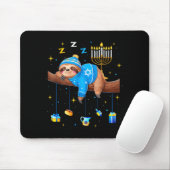 Funny Hanukkah Sloth Jewish Chanukah Sleeng Hanukk Mousepad (Mit Mouse)