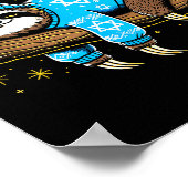 Funny Hanukkah Sloth Jewish Chanukah Sleeng Hanukk Poster (Ecke)