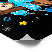 Funny Hanukkah Sloth Jewish Chanukah Sleeng Hanukk Poster (Ecke)