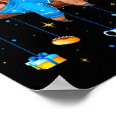 Funny Hanukkah Sloth Jewish Chanukah Sleeng Hanukk Poster (Ecke)