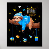 Funny Hanukkah Sloth Jewish Chanukah Sleeng Hanukk Poster (Vorne)